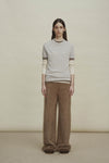 SWAYING 24 Autumn and Winter Cashmere Brushed Straight Pants SW-SW24AW3B41-TUO Camel